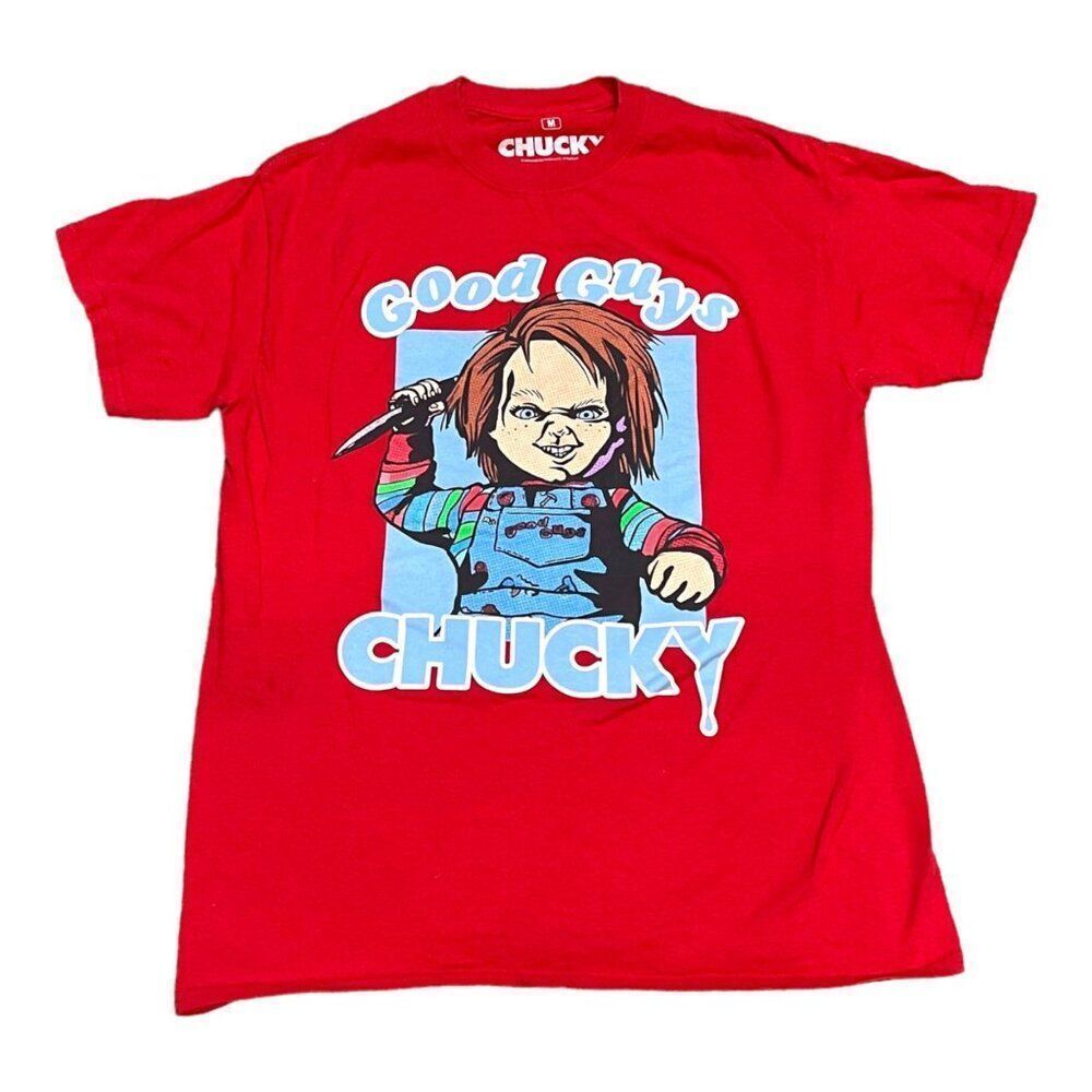 Chucky Good Guys Movie Red T-Shirt  Size M  100% Cotton  Ripple Junction “READ”